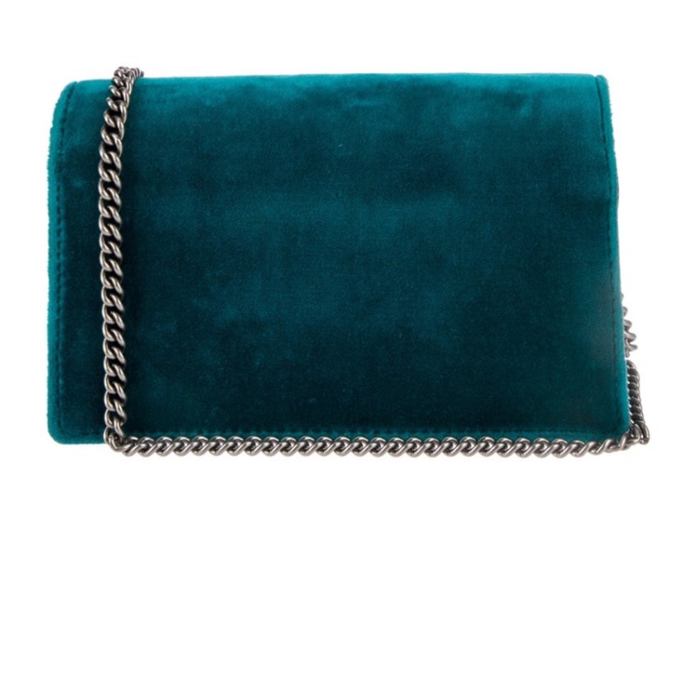 Gucci Teal Velvet Chain Bag - Picture 4 of 14